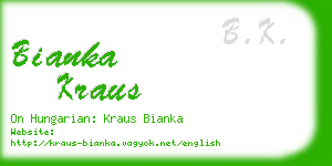 bianka kraus business card